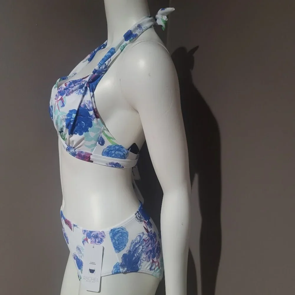 Rachel Roy Floral Halter Bikini Set Size Small